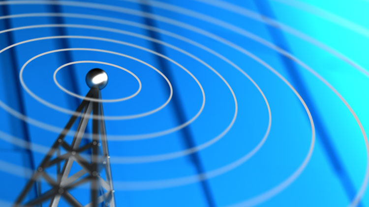 Antenna sending waves Model-Based service volume engineering development using CORE software