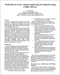 Model-Based service volume engineering development using CORE software Model-Based service volume engineering development using CORE software